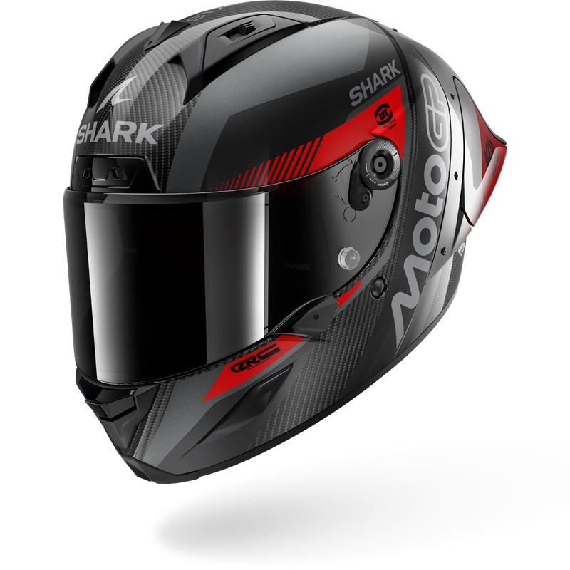 CASCO SHARK AERON-GP FIM 2 MOTOGP Carbon Anthracite Red