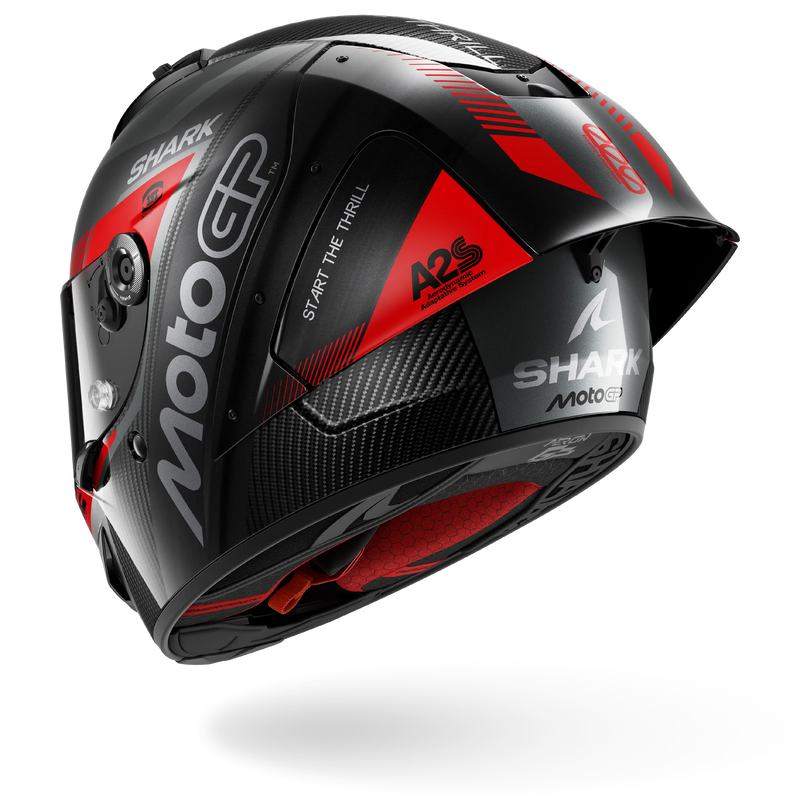 CASCO SHARK AERON-GP FIM 2 MOTOGP Carbon Anthracite Red