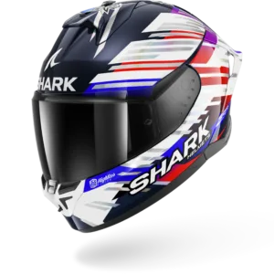 CASCO SHARK SKWAL CUP REPLICA ZARCO GP DE FRANCE 2026 Blue Chrome Red