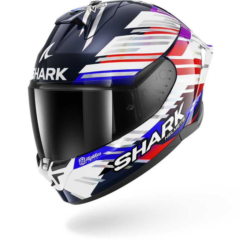 CASCO SHARK SKWAL CUP REPLICA ZARCO GP DE FRANCE 2026 Blue Chrome Red