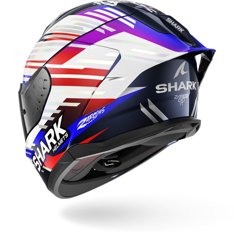 CASCO SHARK SKWAL CUP REPLICA ZARCO GP DE FRANCE 2026 Blue Chrome Red