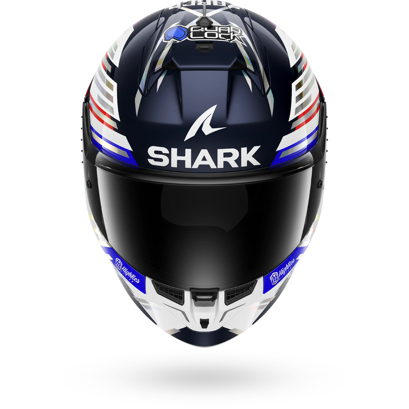 CASCO SHARK SKWAL CUP REPLICA ZARCO GP DE FRANCE 2026 Blue Chrome Red