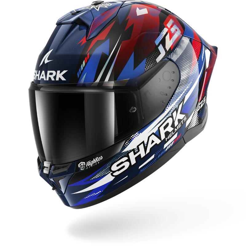 CASCO SHARK SKWAL CUP REPLICA ZARCO GP DE FRANCE Blue Chrome Red
