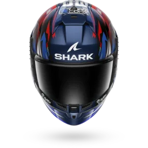 CASCO SHARK SKWAL CUP REPLICA ZARCO GP DE FRANCE Blue Chrome Red