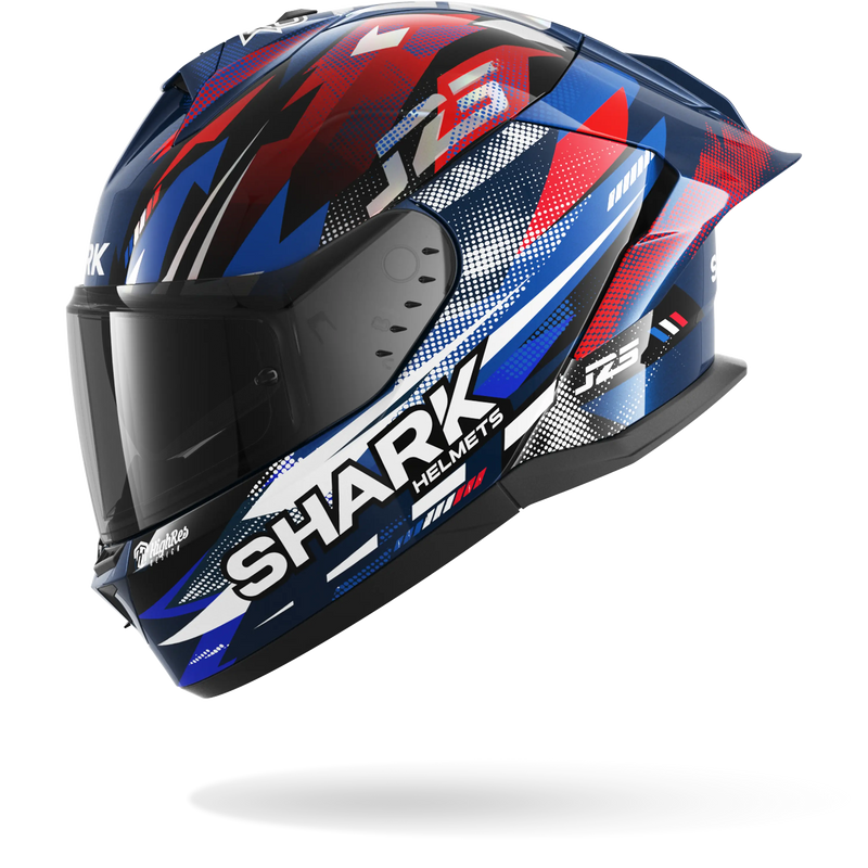 CASCO SHARK SKWAL CUP REPLICA ZARCO GP DE FRANCE Blue Chrome Red