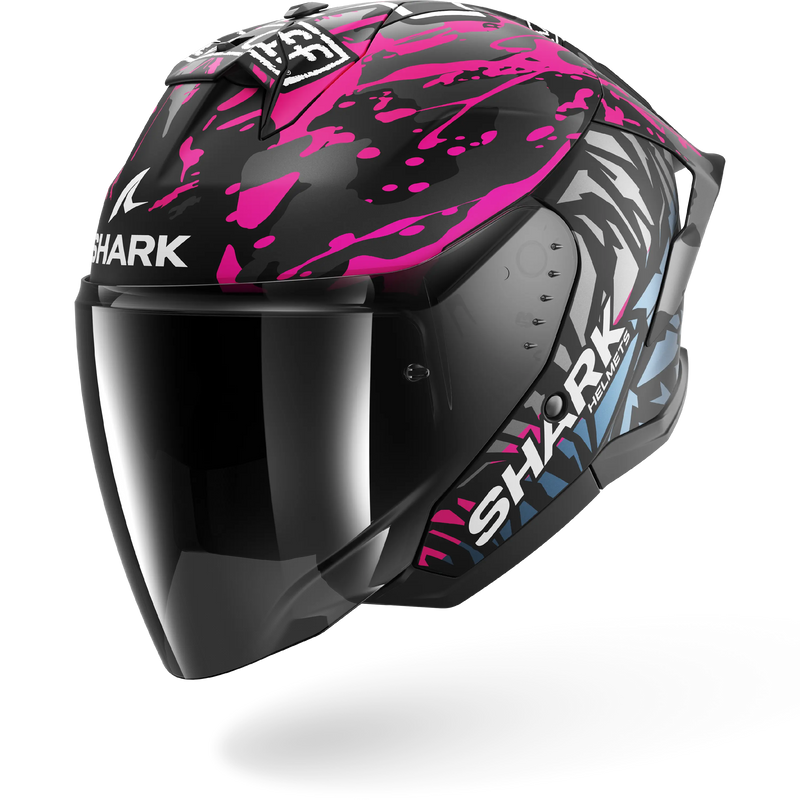 CASCO SHARK SKWAL JET CUP REPLICA REDDING Mat Black Violet Blue
