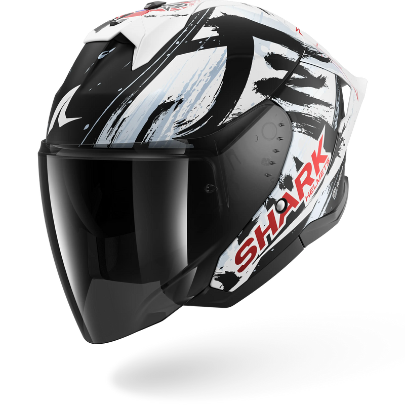 CASCO SHARK SKWAL JET CUP REPLICA ZARCO SUZUKA Black White Black