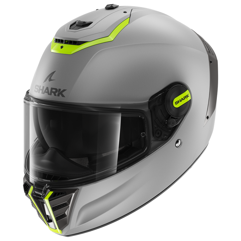 CASCO SHARK SPARTAN RS Blank Matte SP Silver Yellow Silver