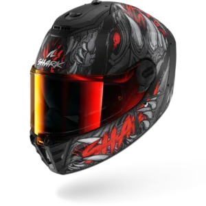CASCO SHARK SPARTAN RS Shaytan Matte Black Red Anthracite