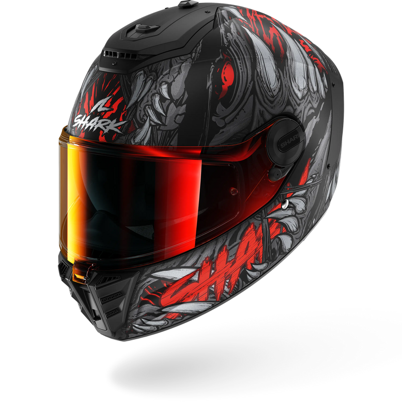 CASCO SHARK SPARTAN RS Shaytan Matte Black Red Anthracite