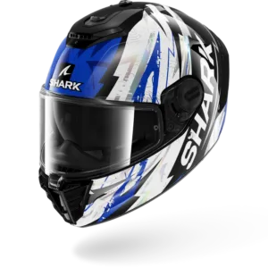 CASCO SHARK SPARTAN RS Hibolt Black Blue Chrome