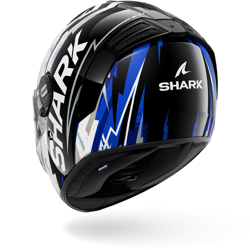 CASCO SHARK SPARTAN RS Hibolt Black Blue Chrome