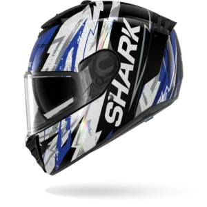 CASCO SHARK SPARTAN RS Hibolt Black Blue Chrome