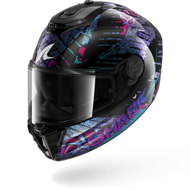 CASCO SHARK SPARTAN RS FIBRE SPARTAN RS REPTAIA Black Blue Glitter