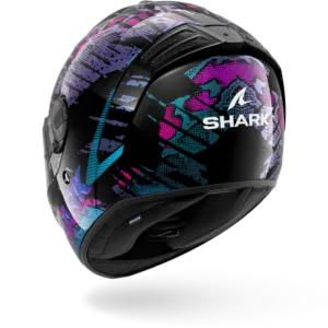 CASCO SHARK SPARTAN RS FIBRE SPARTAN RS REPTAIA Black Blue Glitter