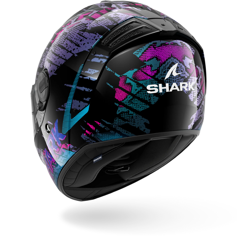 CASCO SHARK SPARTAN RS FIBRE SPARTAN RS REPTAIA Black Blue Glitter
