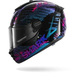 CASCO SHARK SPARTAN RS FIBRE SPARTAN RS REPTAIA Black Blue Glitter