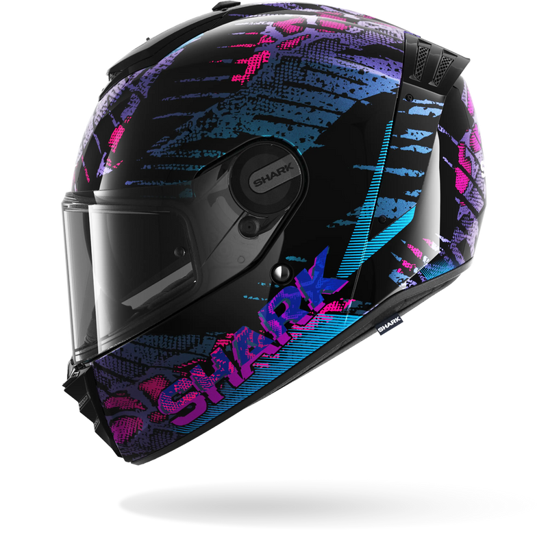 CASCO SHARK SPARTAN RS FIBRE SPARTAN RS REPTAIA Black Blue Glitter