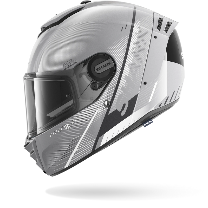 CASCO SHARK SPARTAN RS FIBRE SPARTAN RS SPEED-TECH Silver White Black