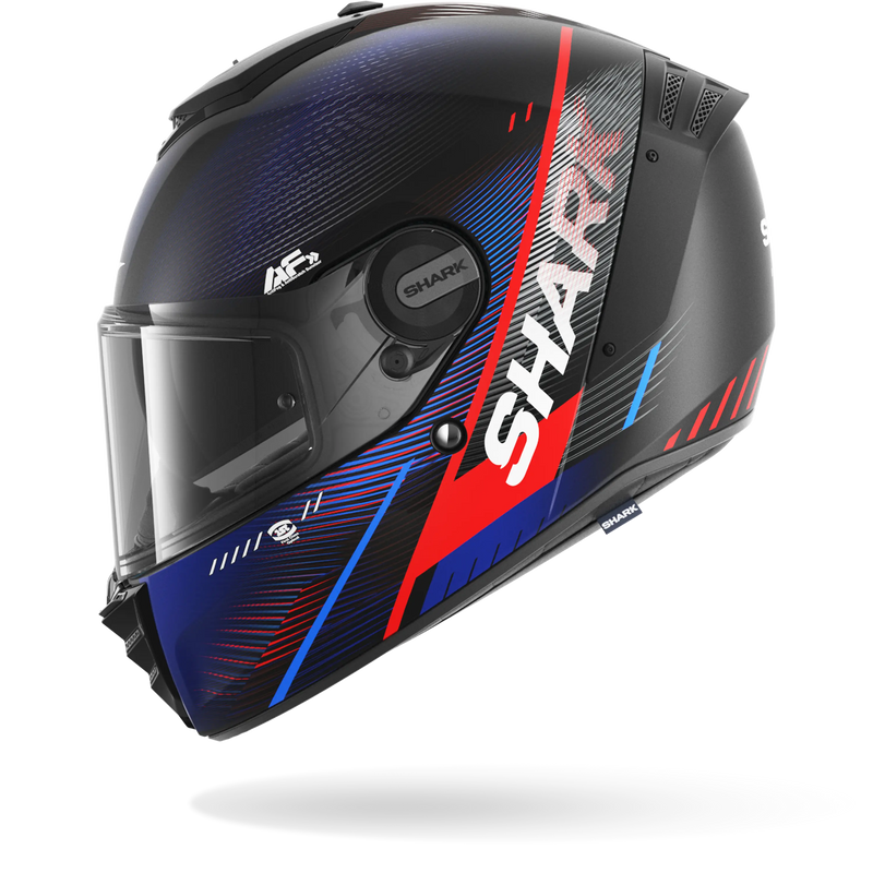 CASCO SHARK SPARTAN RS FIBRE SPARTAN RS SPEED-TECH Mat Black Blue Red