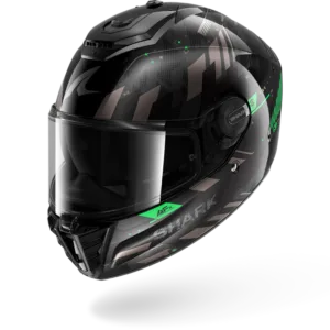 CASCO SHARK SPARTAN RS FIBRE SKILFUL Black Anthracite Green
