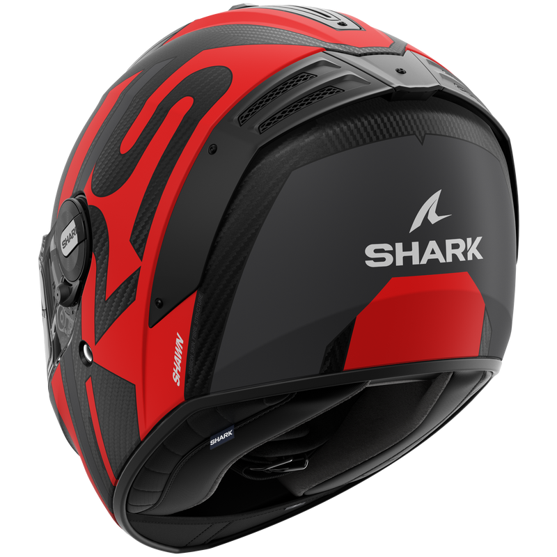 CASCO SHARK SPARTAN RS CARBON Shawn Matte Carbon Anthracite Red
