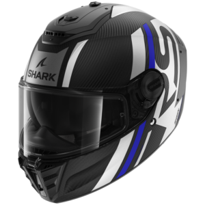 CASCO SHARK SPARTAN RS CARBON Shawn Matte Carbon Blue Silver