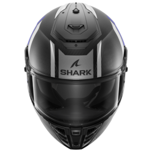 CASCO SHARK SPARTAN RS CARBON Shawn Matte Carbon Blue Silver
