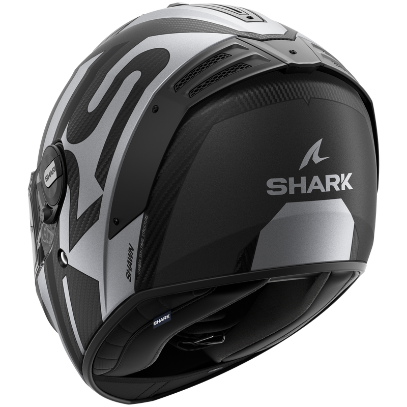 CASCO SHARK SPARTAN RS CARBON Shawn Matte Carbon Black Silver