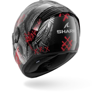 CASCO SHARK SPARTAN RS CARBON SHIEVER Carbon Anthracite Red