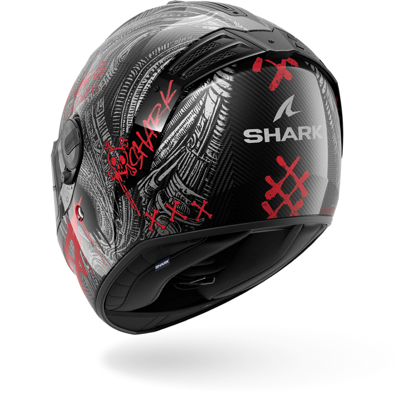 CASCO SHARK SPARTAN RS CARBON SHIEVER Carbon Anthracite Red