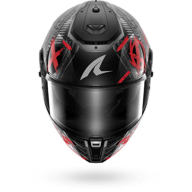CASCO SHARK SPARTAN RS CARBON SHIEVER Carbon Anthracite Red