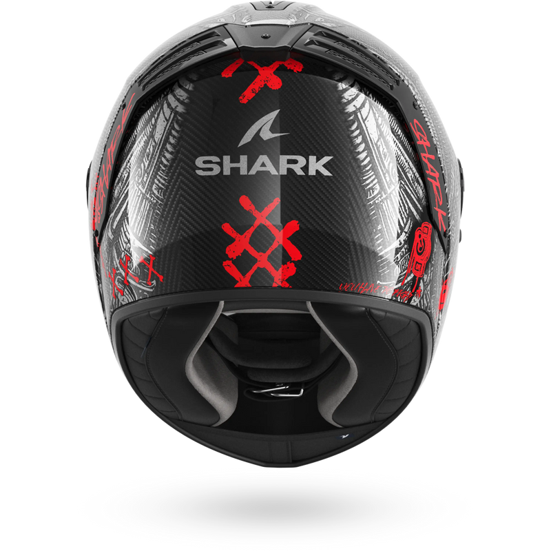 CASCO SHARK SPARTAN RS CARBON SHIEVER Carbon Anthracite Red