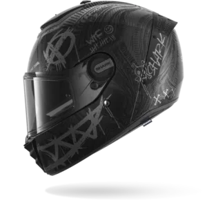 CASCO SHARK SPARTAN RS CARBON SHIEVER Mat Carbon Anthracite Silver