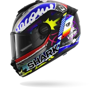 CASCO SHARK SPARTAN RS CARBON STREETRUSH Carbon Blue Chrom