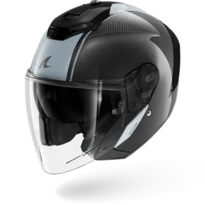 CASCO SHARK RS JET Carbon Skin Carbon Silver Carbon