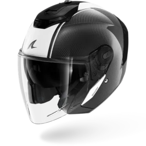 CASCO SHARK RS JET Carbon Skin Carbon White Black