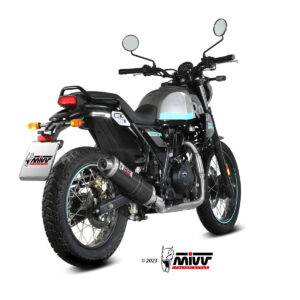Mivv Slip-On OVAL Black Royal Enfield Scram 411 2022-24 / Himalayan 2021-23