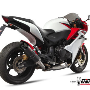 Mivv 2 Slip-On GP black con tapa carbono Honda FMX 650 2005-06