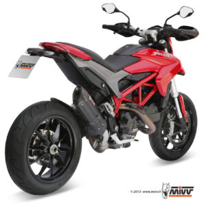 Mivv Slip-On Suono black con tapa carbono Ducati Hypermotard 821 / Hyperstrada 821 2013-15