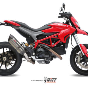 Mivv Slip-On Suono St. Steel con tapa carbono Ducati Hypermotard 821 / Hyperstrada 821 2013-15