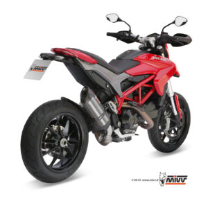 Mivv Slip-On Suono St. Steel con tapa carbono Ducati Hypermotard 821 / Hyperstrada 821 2013-15