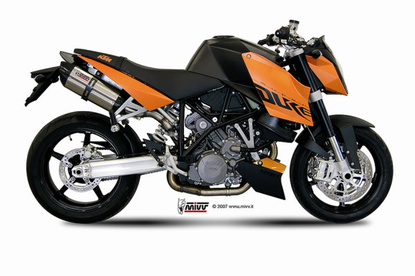 Escape Mivv 2 Slip-On Suono St. Steel con tapa carbono KTM 990 Superduke 2005-11