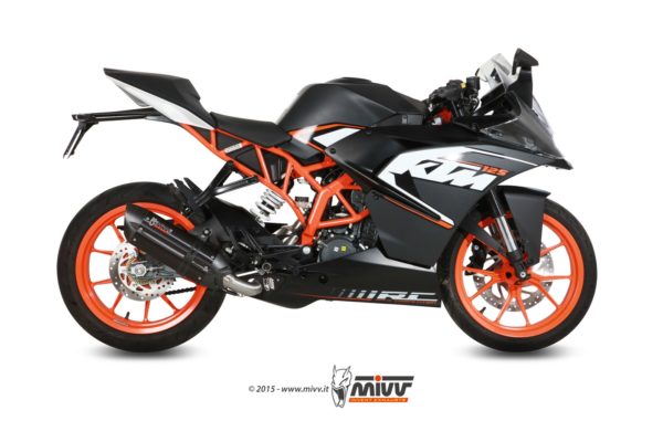 Escape Mivv Full system 1x1 Suono black con tapa carbono KTM RC 125 2014-16