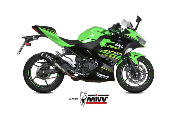 Escape Mivv Slip-On Mk3 carbono Kawasaki Ninja 400 2018-20 / Z400 2019-20