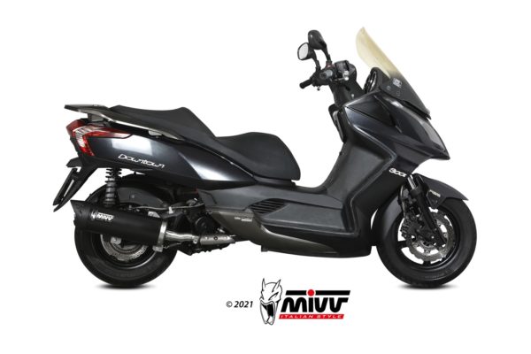 Escape Mivv Full system 1x1 Mover black Kymco Downtown 300 2009-17