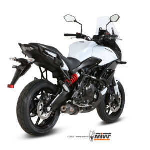 MIVV 2 SLIP-ON OVAL CARBON CON TAPA CARBONO KAWASAKI VERSYS 650 2015-20