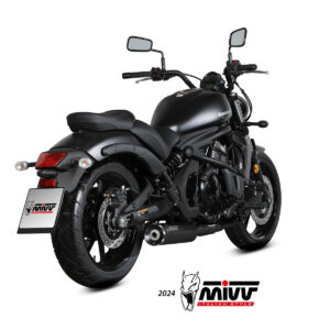 MIVV FULL SYSTEM 2x1 HR-1 BLACK KAWASAKI VULCAN S 2017-23