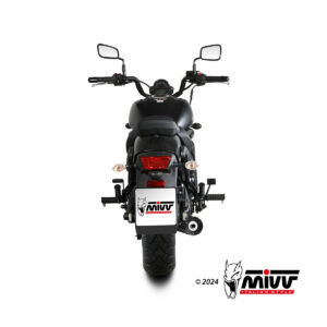 MIVV FULL SYSTEM 2x1 HR-1 BLACK KAWASAKI VULCAN S 2017-23