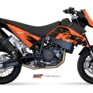 Mivv 2 Bolt-On Suono black con tapa carbono KTM 690 SM 2007-12